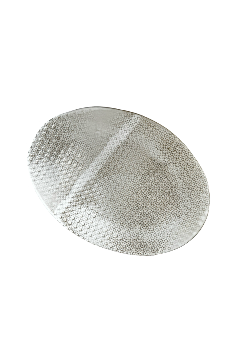 Gina de Santis Ceramics Sandalwood Caned Statement Platter, Alternate, color, Sand
