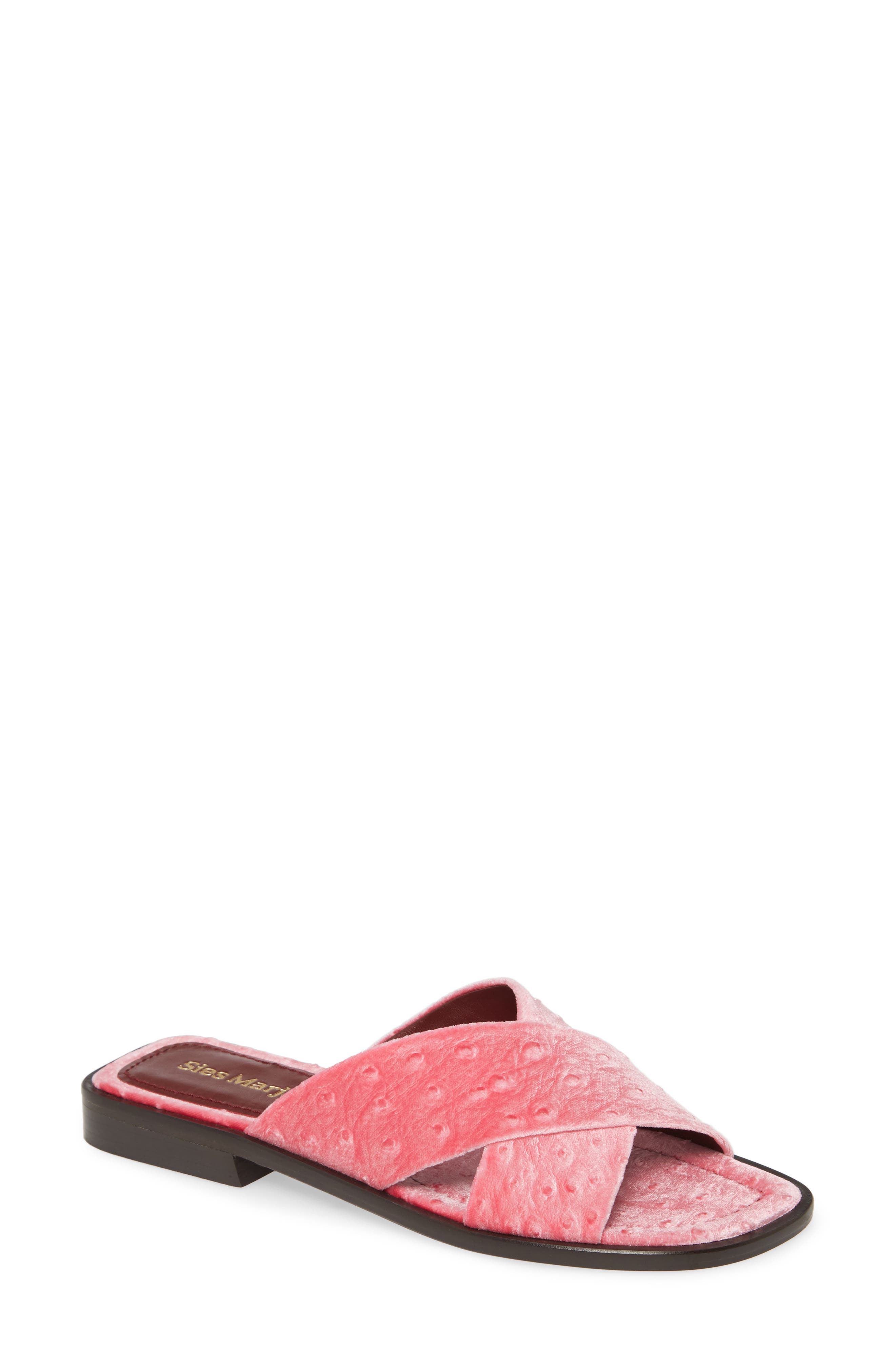 Cassie Cross Strap Slide Sandal, Main, color, PINK