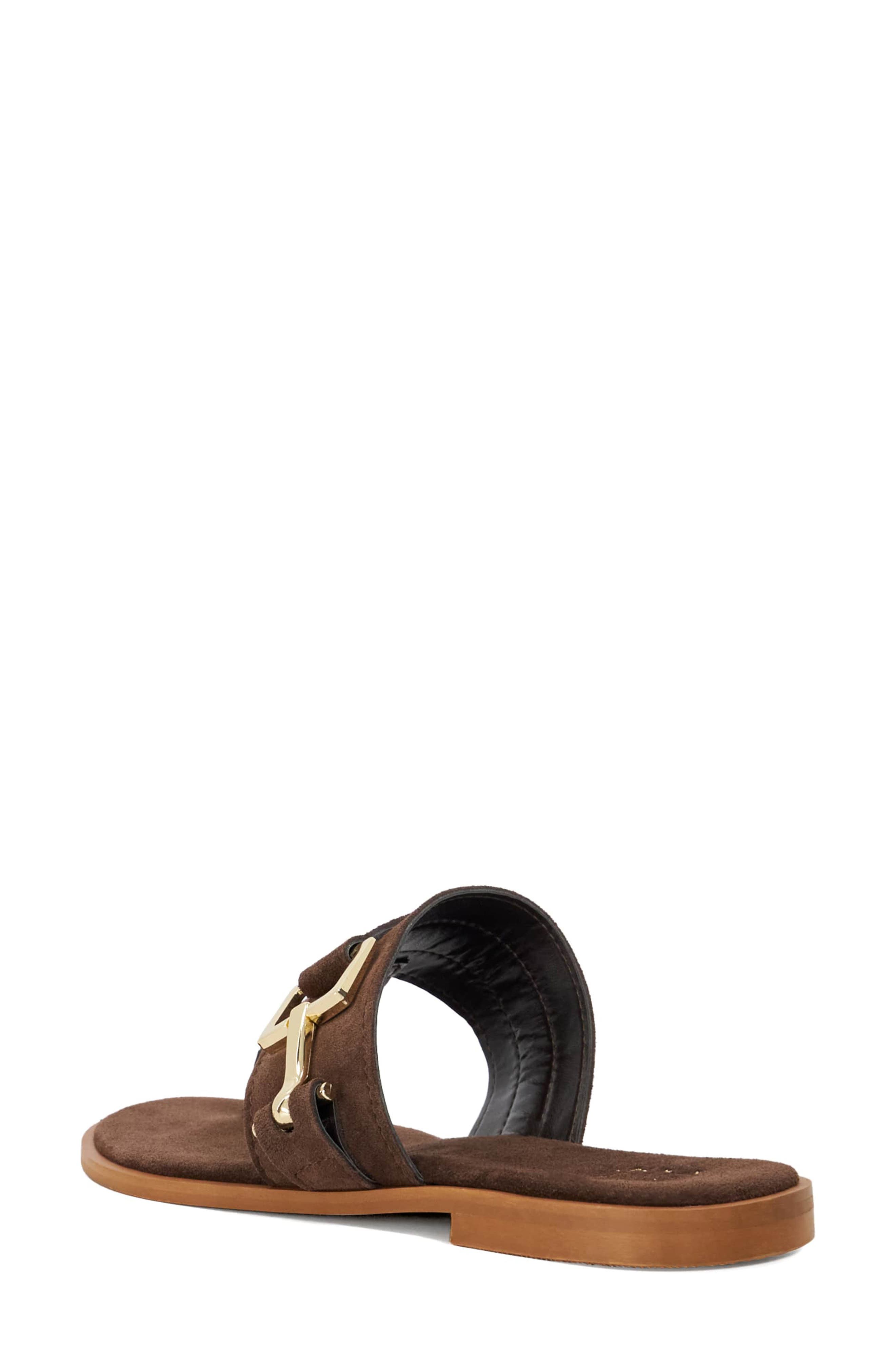 Dune London Lotica Sandal, Alternate, color, Brown Suede