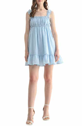 Lush Ruffle Hem Babydoll Minidress
