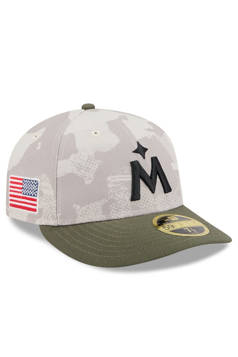 Men's New Era Light Beige/Olive Minnesota Twins 2025 Armed Forces Day Low Profile 59FIFTY Fitted Hat, Main, color, Light Beige