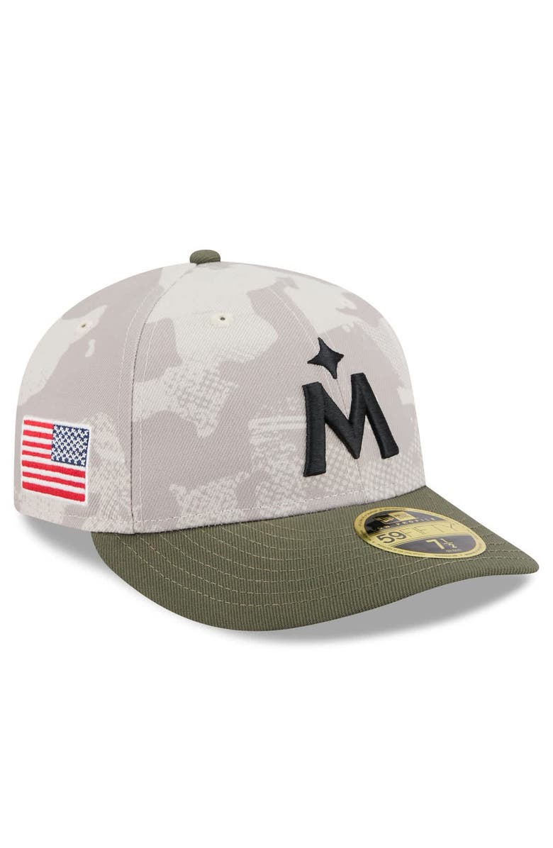 New Era Men's New Era Light Beige/Olive Minnesota Twins 2025 Armed Forces Day Low Profile 59FIFTY Fitted Hat, Main, color, Light Beige