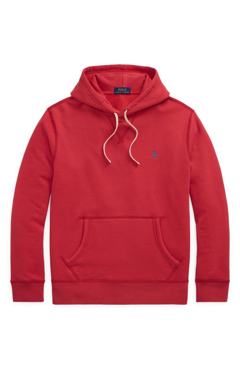Polo Ralph Lauren Cotton Blend Fleece Hoodie, Alternate, color, Sunrise Red