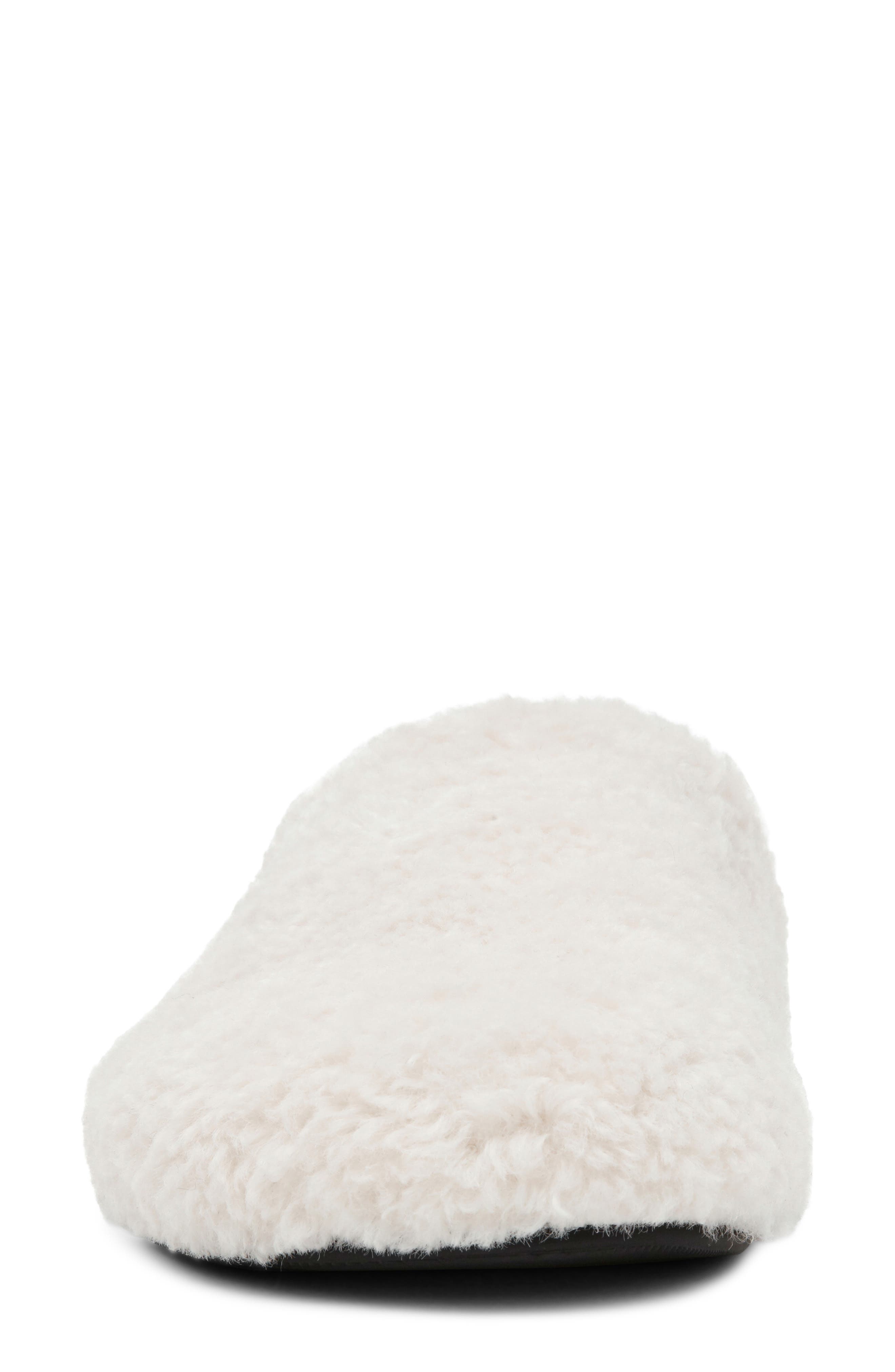 Fond Faux Fur Mule, Alternate, color, OFF WHITE