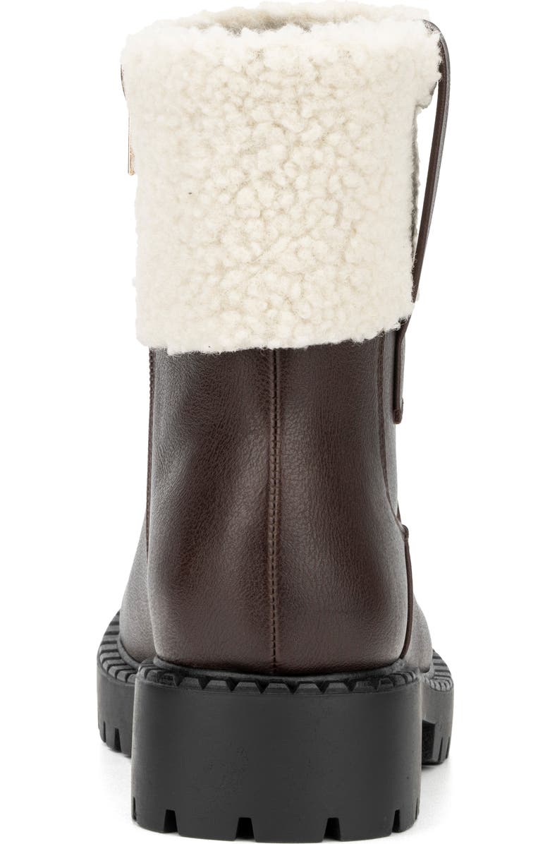 NEW YORK AND COMPANY Nelli Faux Shearling Collar Boot, Alternate, color, Brown