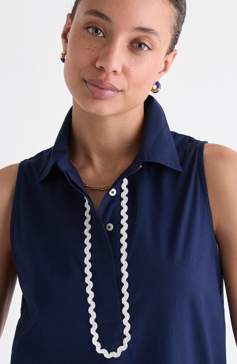 vineyard vines Pippa Rickrack Shirtdress, Alternate, color, Nautical Navy