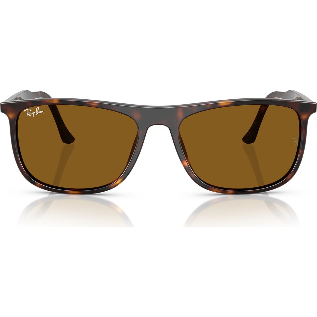Ray Ban Ray-ban 58mm Rectangular Sunglasses In Havana