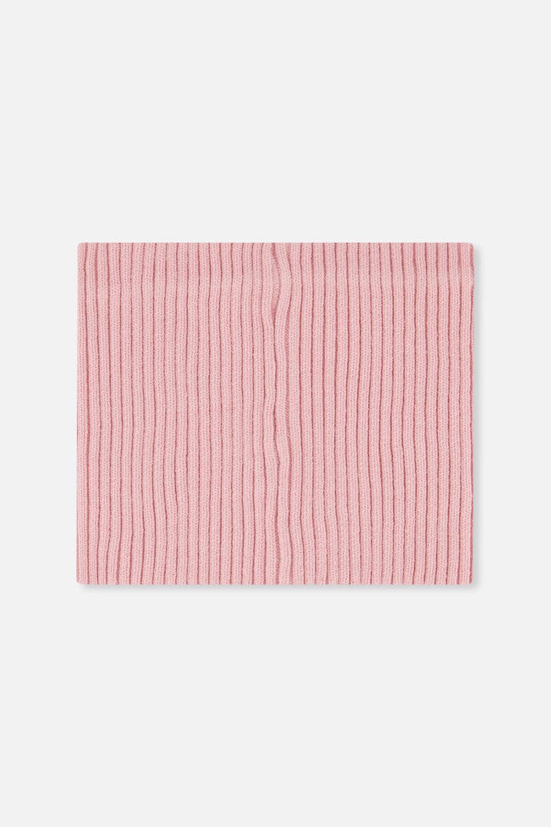 Ribbed Knit Tube Logo Patch Neckwarmer, Alternate, color, Pale Dusty Pink