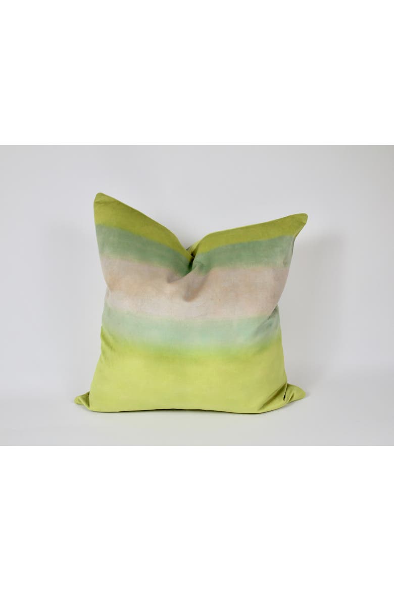 Sunset Velvet Pillow, Main, color, Yellow