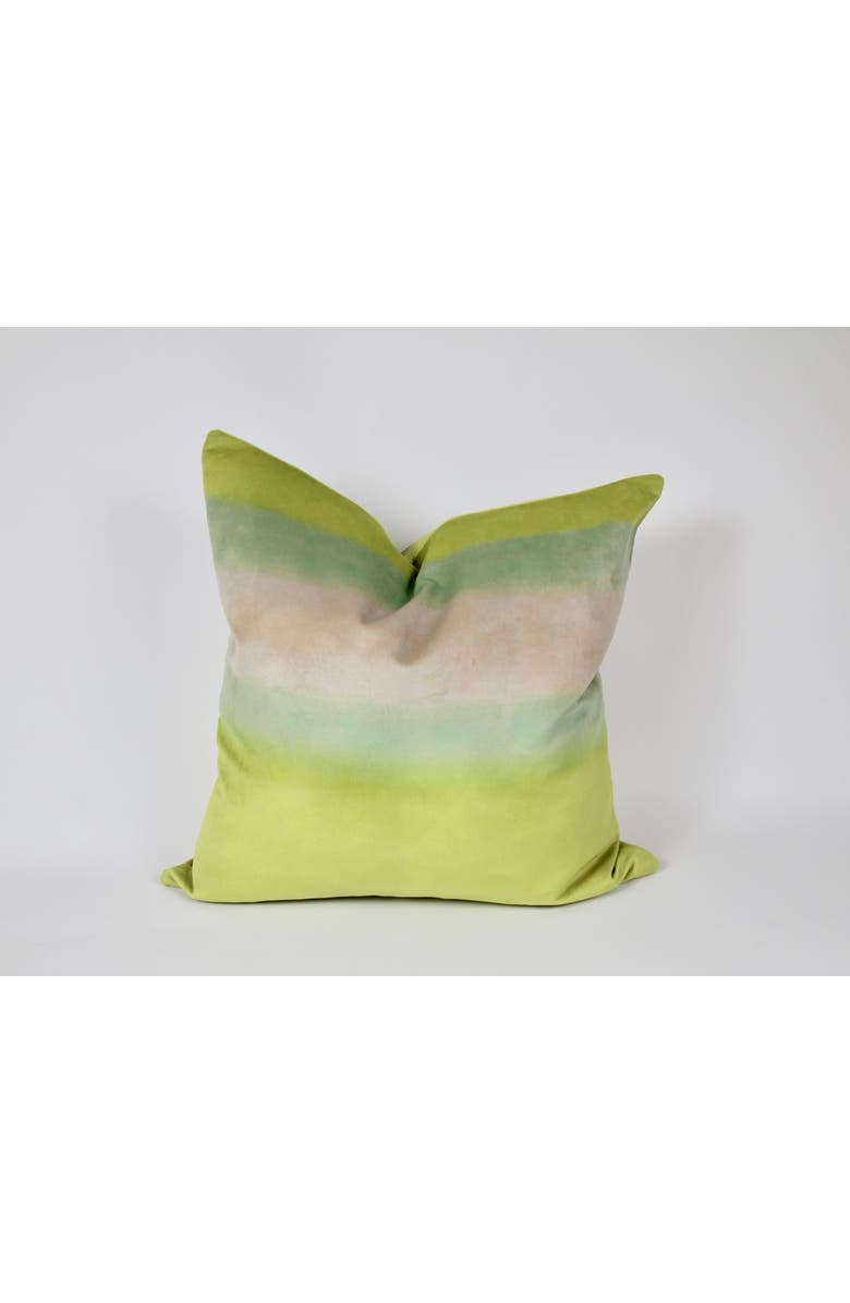 Artxtiles Sunset Velvet Pillow, Main, color, Yellow