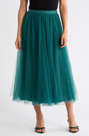 Dr2 By Daniel Rainn Tulle Skirt In Green