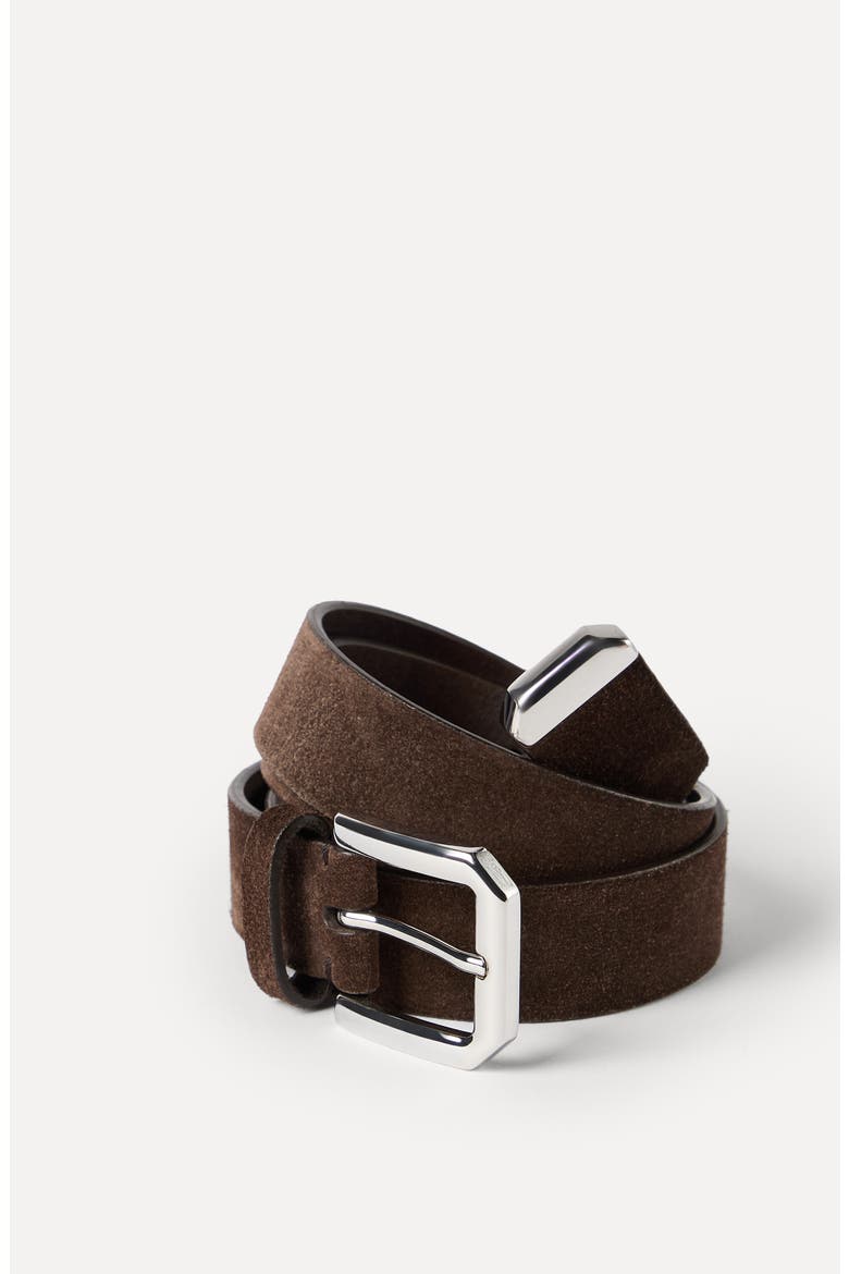 Reversed leather belt, Alternate, color, Rust Brown