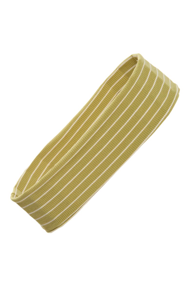 Stripe Rib Head Wrap, Main, color, GREEN