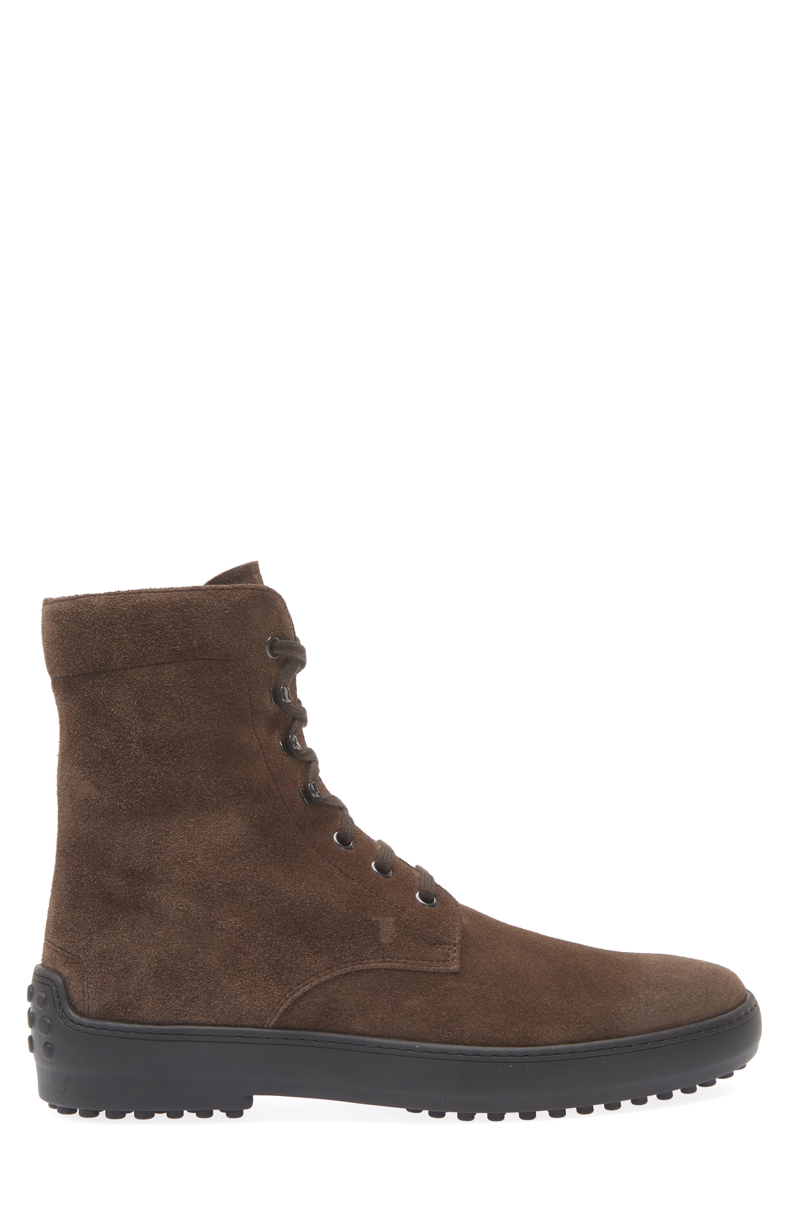 Tod's Winter Gommino Lace-Up Boot, Alternate, color, Testa Moro