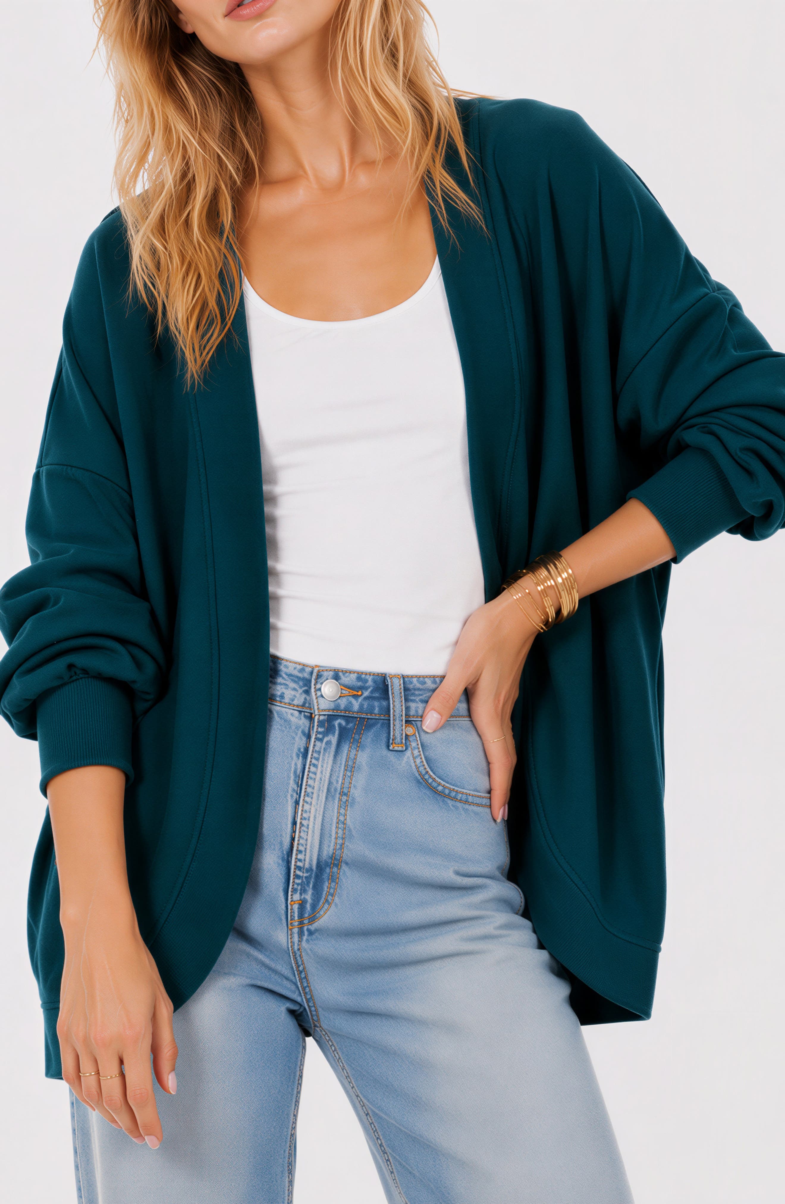 Contrast Piped Cardigan