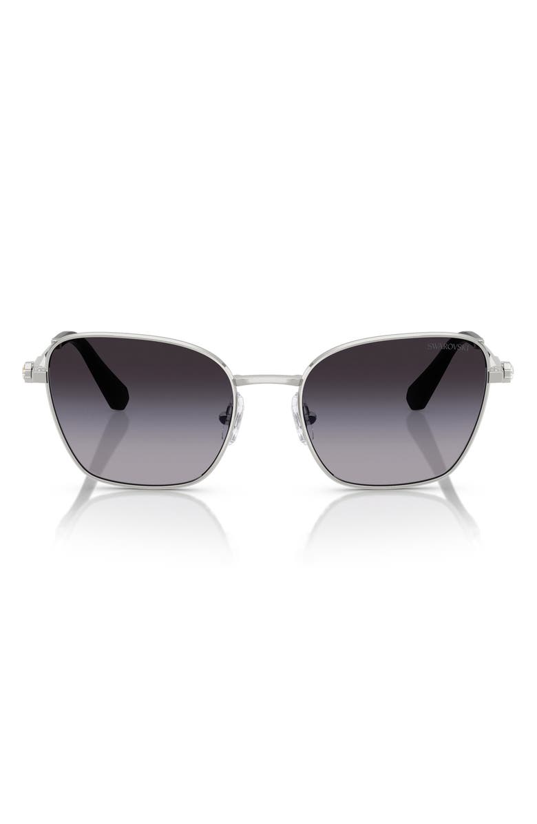 Swarovski 55mm Gradient Pilot Sunglasses, Main, color, Grad Grey