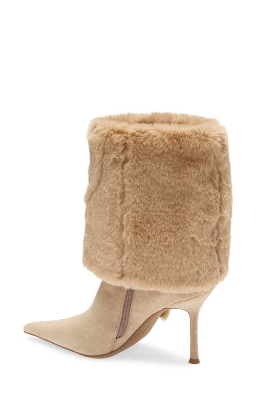 Jeffrey Campbell Fennec Faux Fur Cuff Bootie In Brown