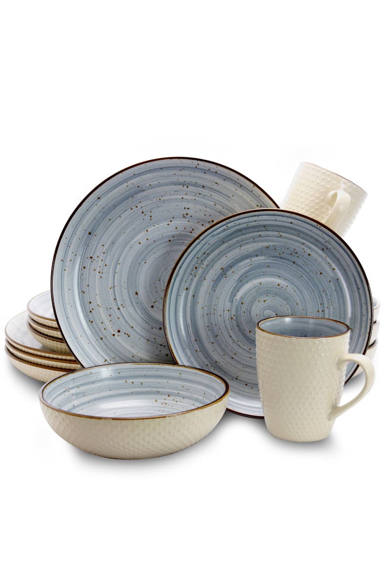 Mellow 16-Piece Dinnerware Set, Main, color, Blue