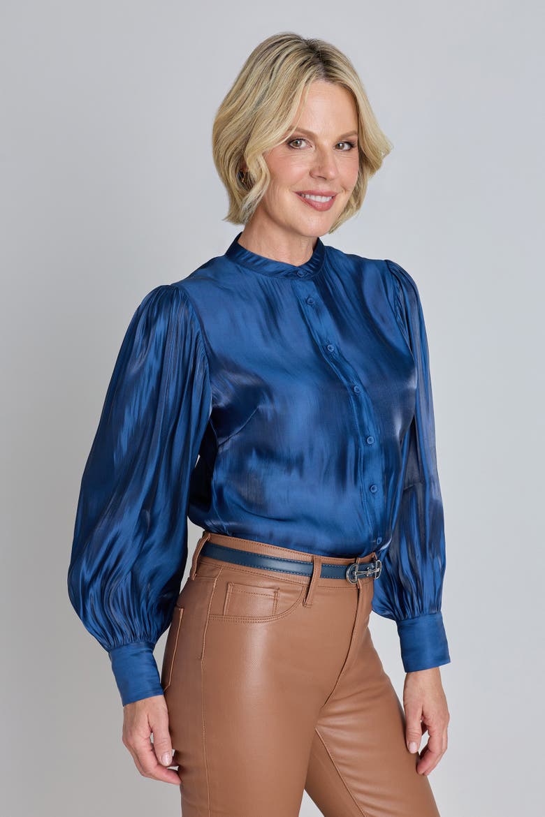 Colette Blouse, Alternate, color, Navy