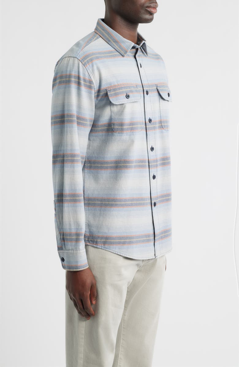 Pendleton Beach Shack Stripe Brushed Cotton Button-Up Shirt, Alternate, color, Blue Stripe