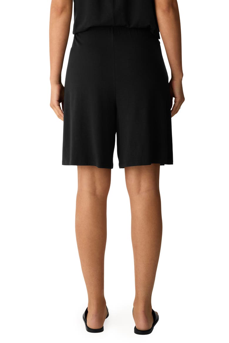 Flared Jersey Shorts, Alternate, color, BLACK