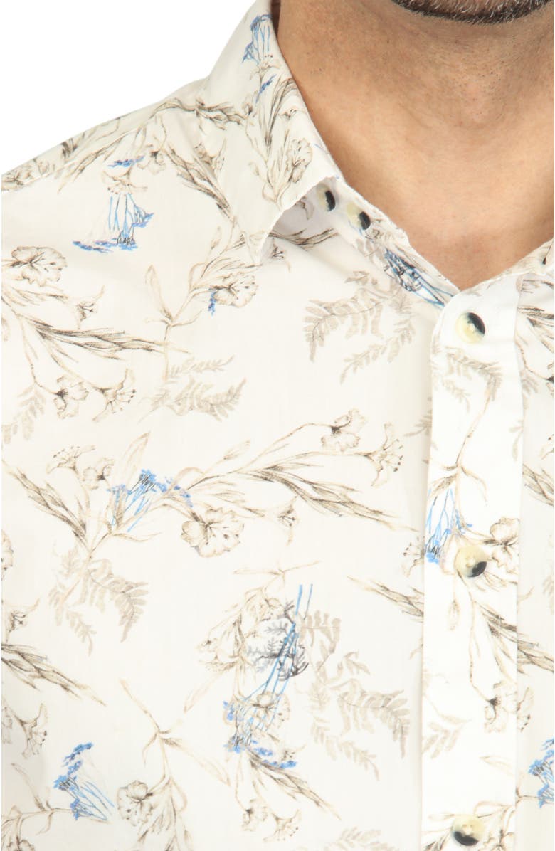 Vustra Blooms Print Short Sleeve Shirt, Alternate, color, 