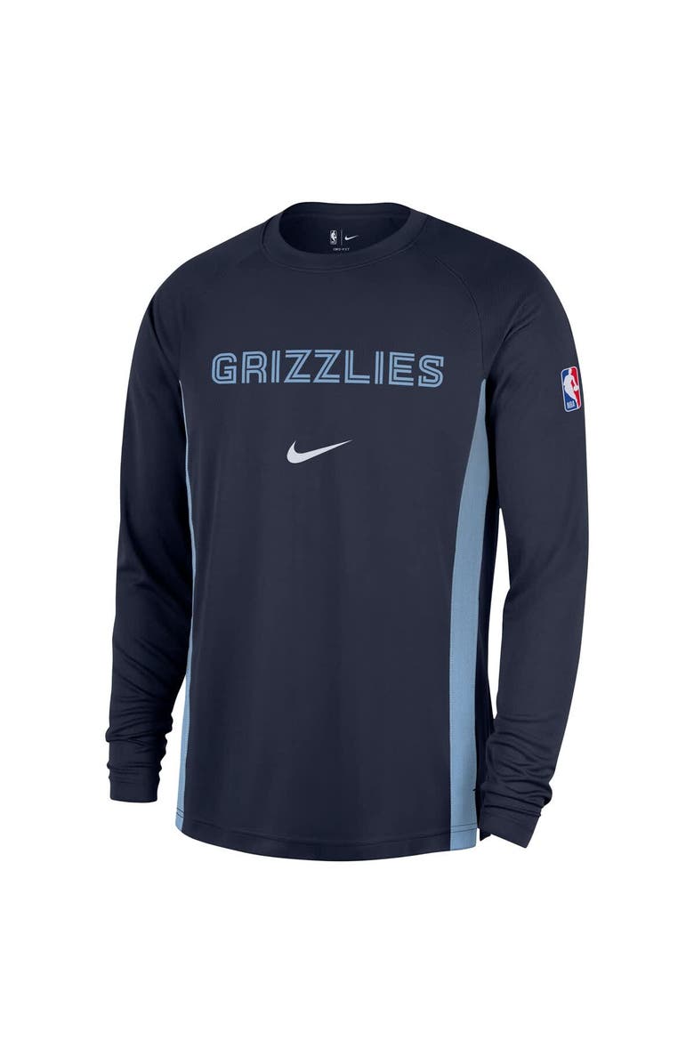Nike Men's Nike Navy Memphis Grizzlies 2025/26 Authentic Pre-Game Legend Dri-FIT Long Sleeve Shooting Shirt, Alternate, color, Navy