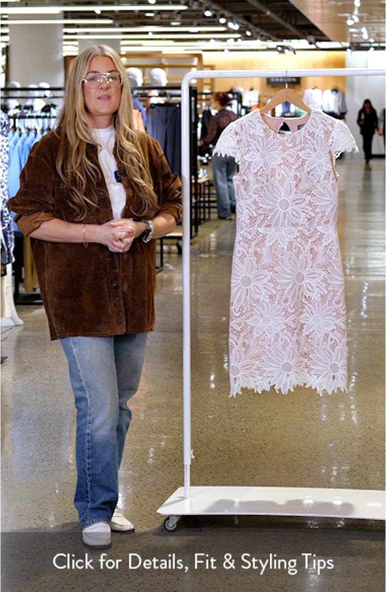 Floral Lace Cap Sleeve Dress, sales video thumbnail