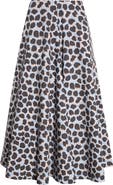 Altuzarra Varda Print A-Line Stretch Cotton Skirt