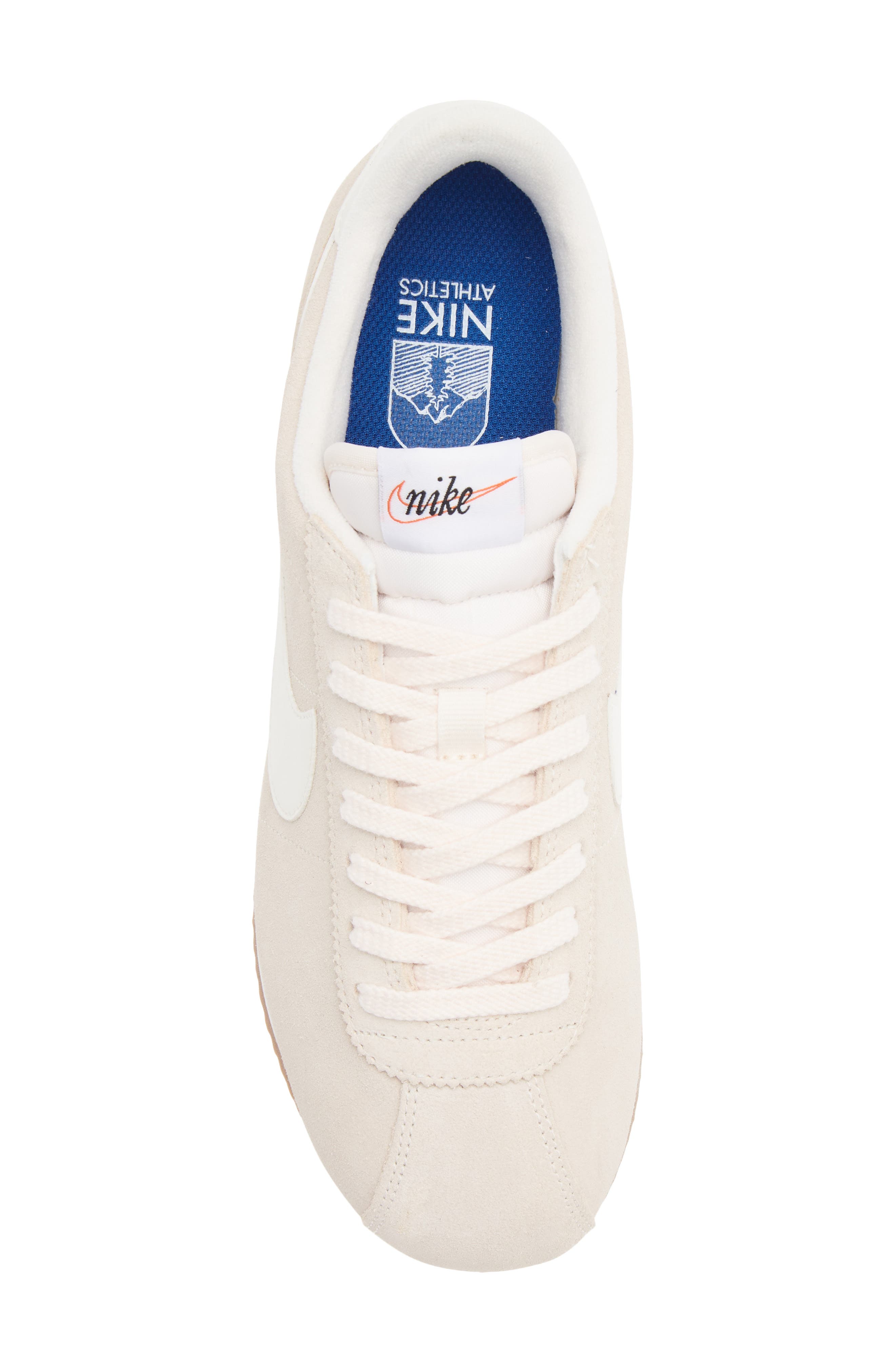 Cortez Suede Sneaker, Alternate, color, CHALK/ SAIL-LIGHT BROWN