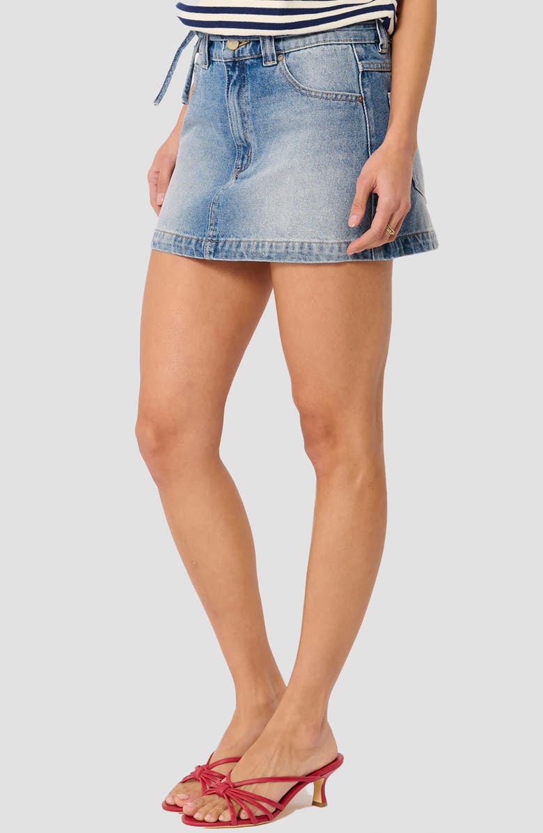 ABRAND A-Line Denim Miniskirt, Alternate, color, Tamara