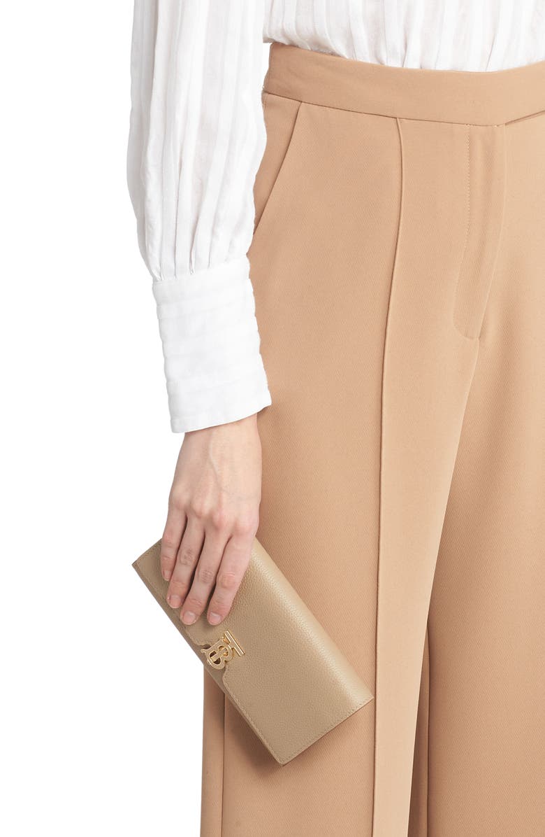 Burberry Large TB Monogram Leather Wallet, Alternate, color,