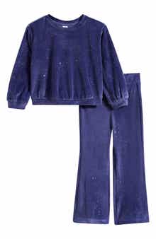 Kids' Speckled Velour Pullover & Flare Pants Set