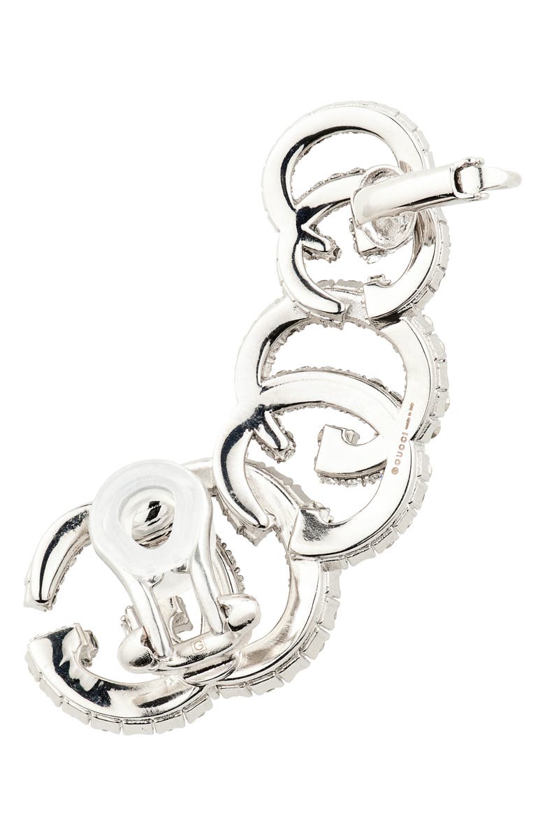 Gucci GG Crystal Pavé Single Ear Crawler, Alternate, color, 
