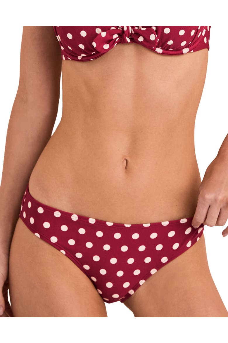 Shelbie Swimwear Bikini Panty, Main, color, Dot red