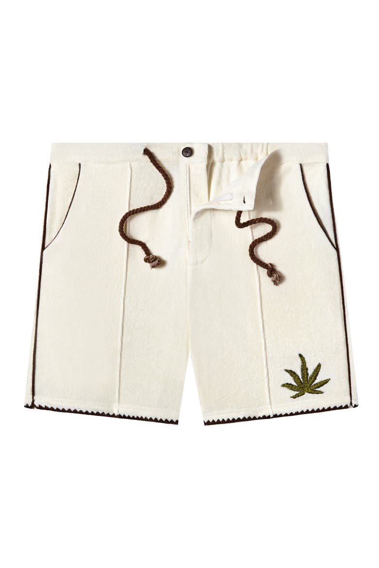 'Cabannabis' Cabana Shorts, Main, color, Ivory