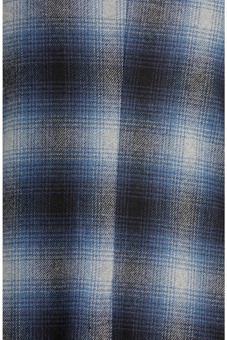 Mix Plaid Double Breasted Coat, Alternate, color, BLUE MULTI PLAID