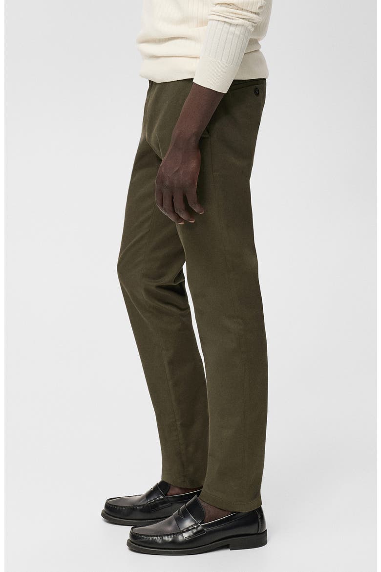 Barna Slim Fit Stretch Twill Chino Pants, Alternate, color, KHAKI GREEN
