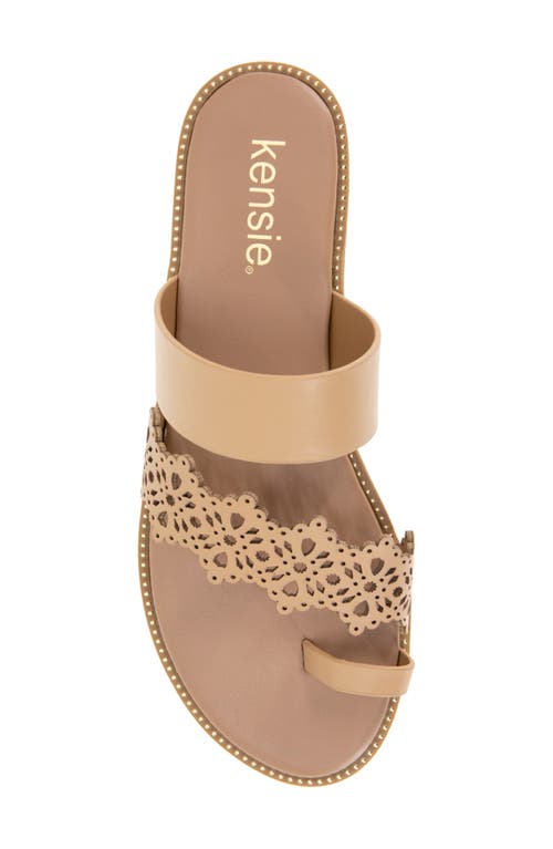 Kensie Marianna Toe Loop Sandal In Tan