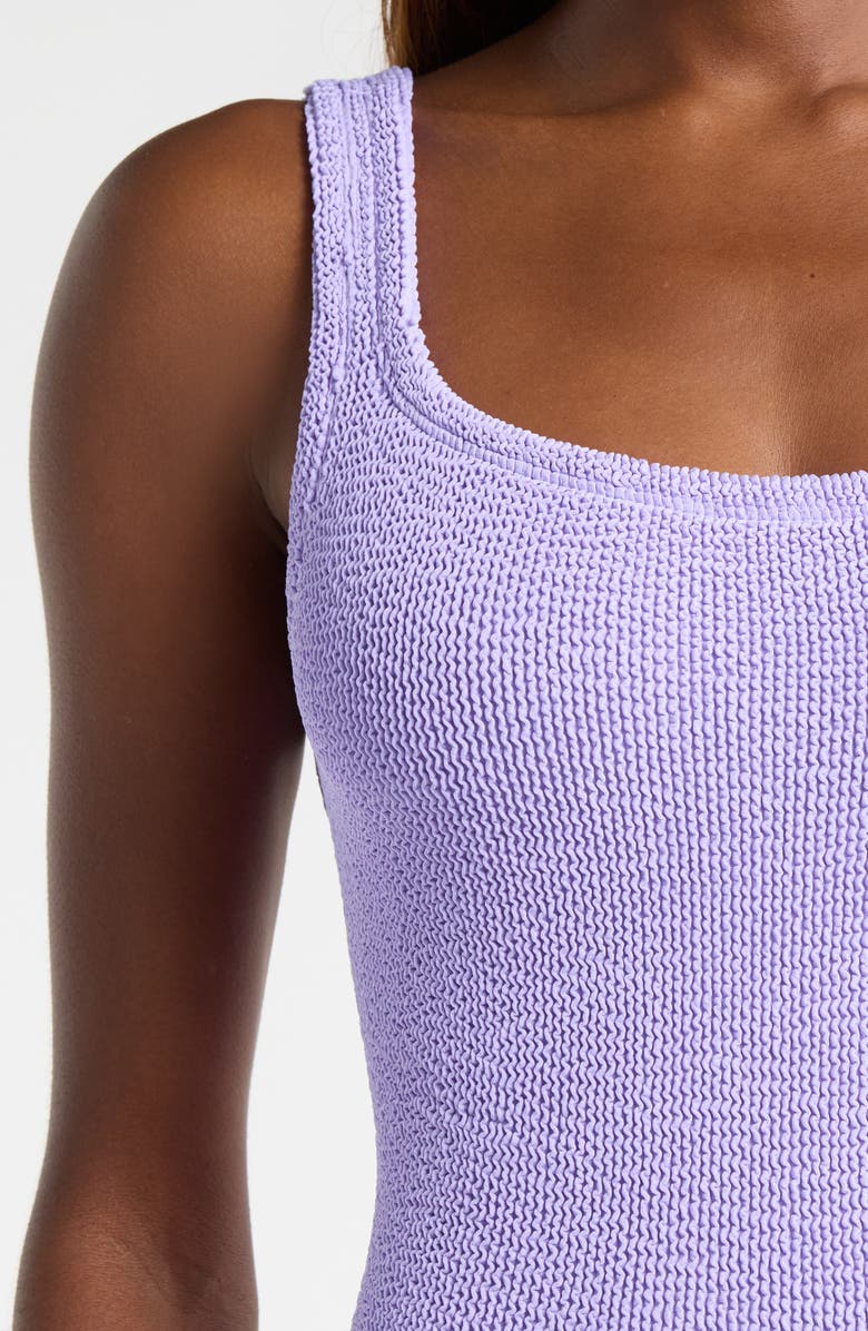 Hunza G Square Neck One-Piece Swimsuit, Alternate, color, Lilac