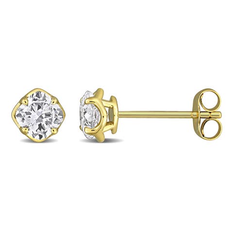 Lab-Grown Diamond Solitaire Stud Earrings 14k