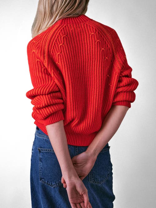 Cape Cove Dusk Italian Merino Sweater In Red