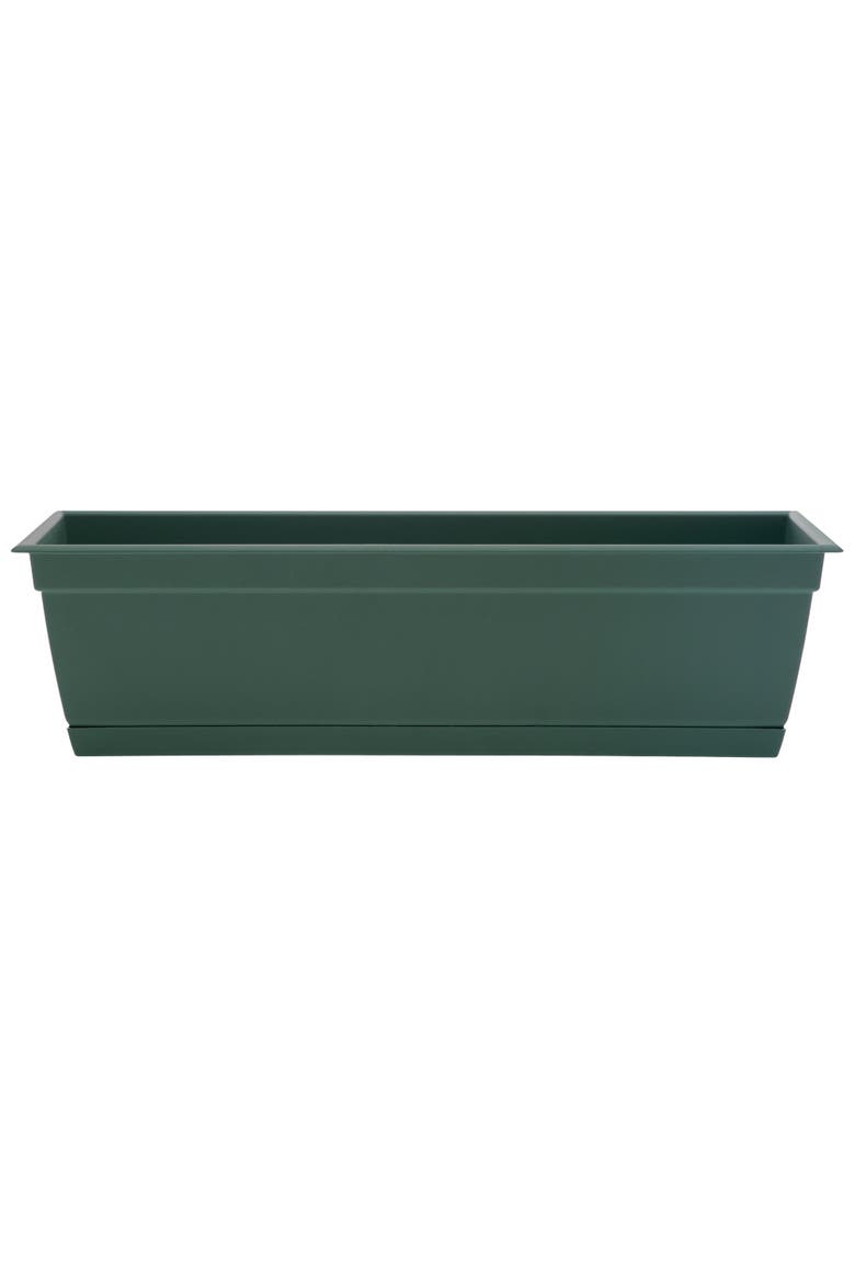 24 Inch Dayton Window Box Planter, Turtle Green, Main, color, Green