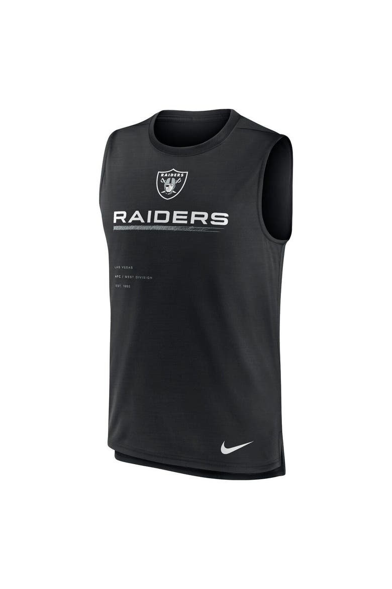 Men's Nike Black Las Vegas Raiders Muscle Trainer Tank Top, Alternate, color, Black