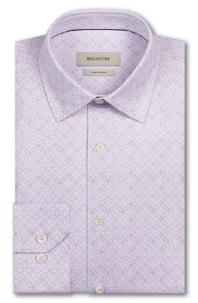 Bugatchi James OoohCotton<sup>®</sup> Geo Floral Button-Up Shirt, Alternate, color, Ivory
