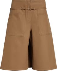 Courrèges Cotton Canvas Back Panel Bermuda Shorts