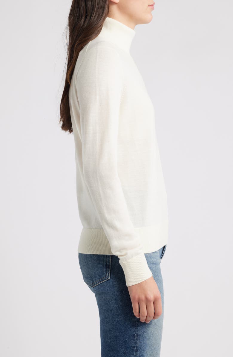 Pendleton Merino Wool Turtleneck Sweater, Alternate, color, Ivory