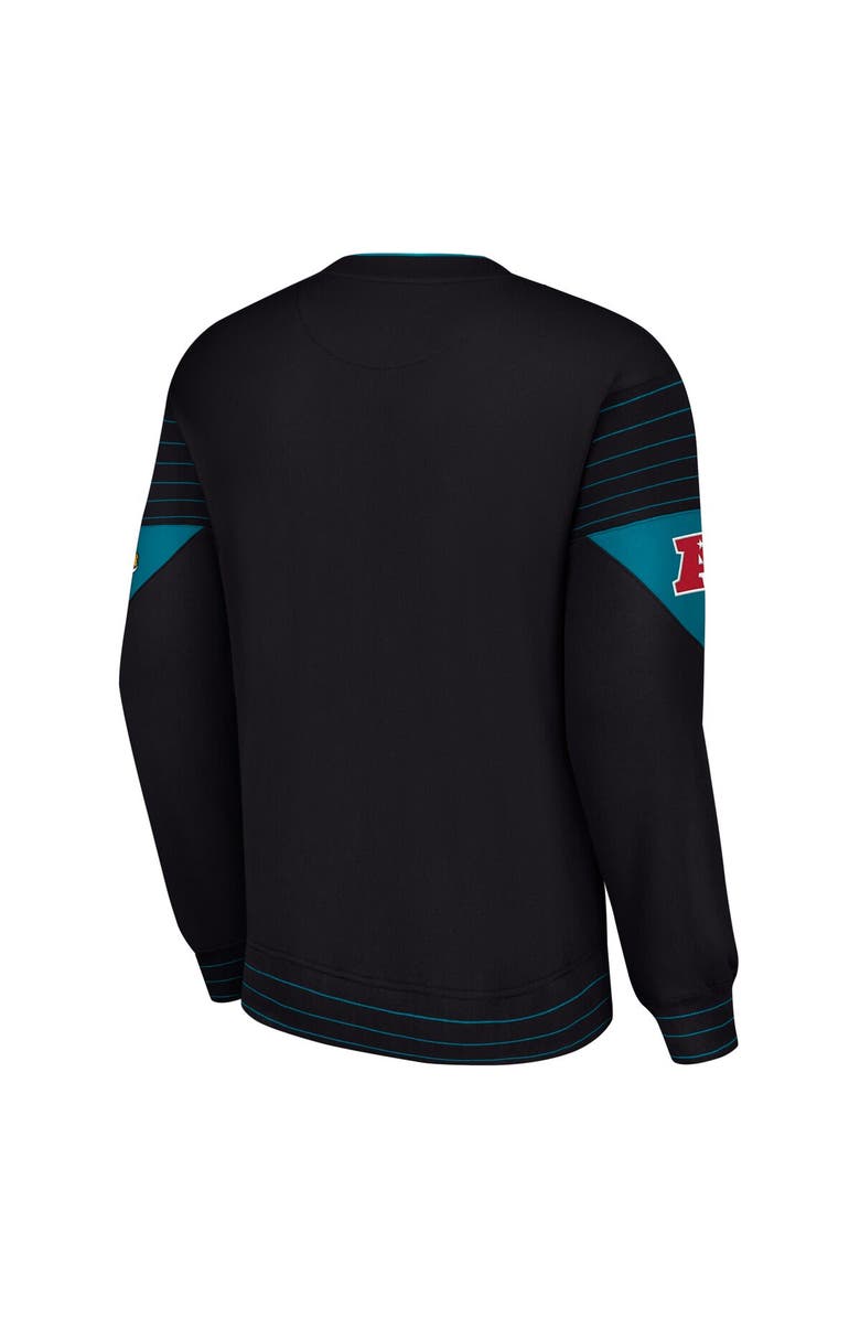 STARTER Men's Starter Black Jacksonville Jaguars Face-Off Pullover Sweatshirt, Alternate, color, 