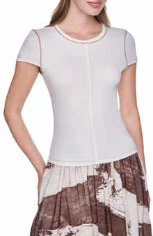Short Sleeve Contrast Stitch T-Shirt