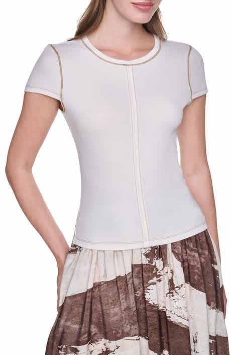 Short Sleeve Contrast Stitch T-Shirt